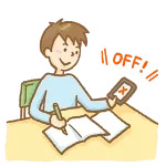 スマホをオフにするイラスト